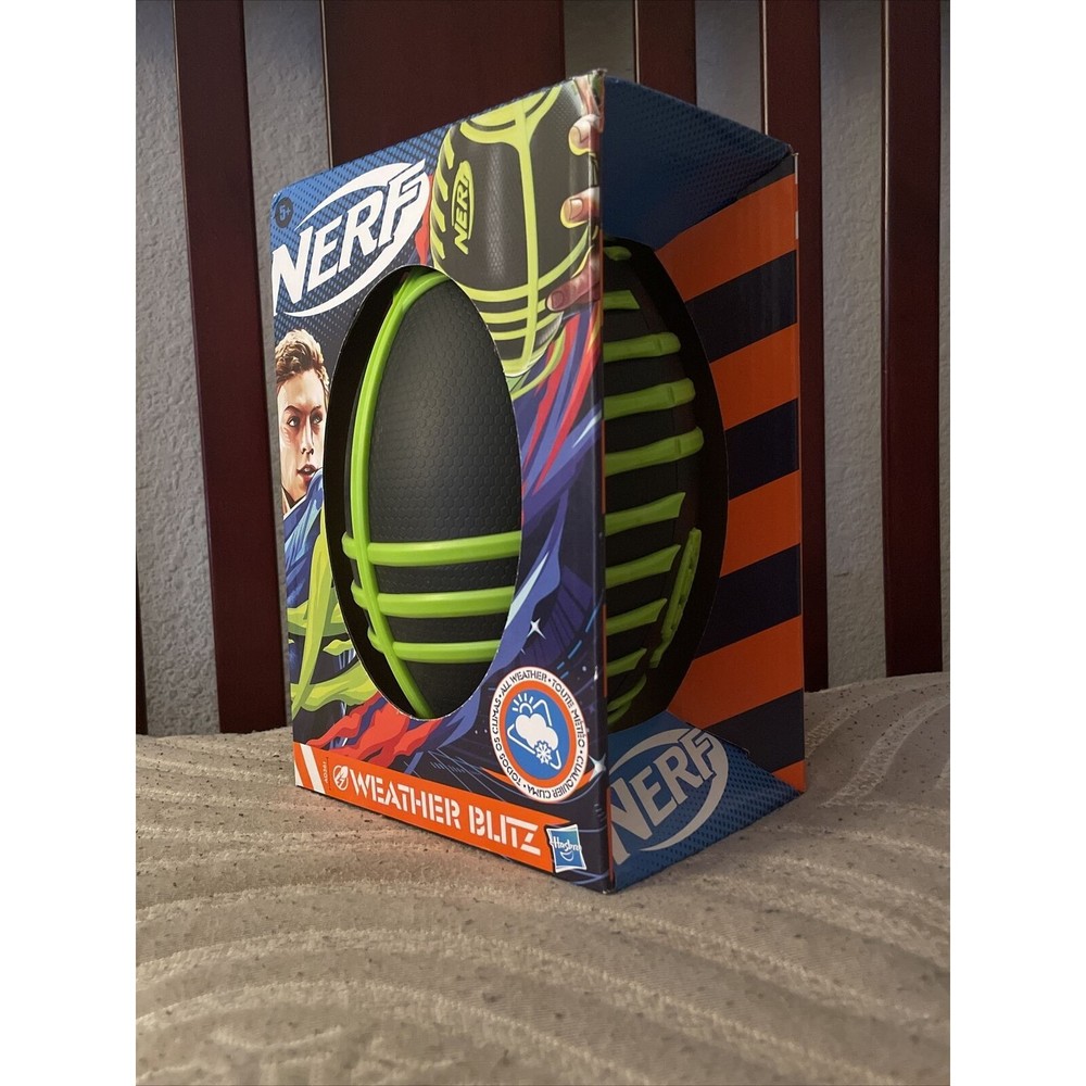 Nerf Weather Blitz Foam Football For All-Weather Play Easy-To-Hold Grips